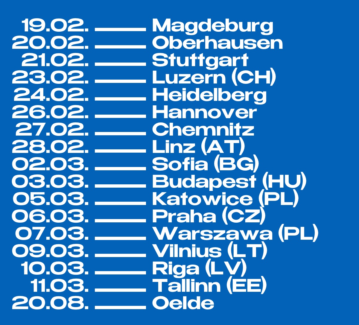 H-BLOCKX Dates
